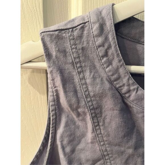 Erika Light Blue Maggie Linen Blend Tunic Tank Top sz L EUC - Picture 4 of 8